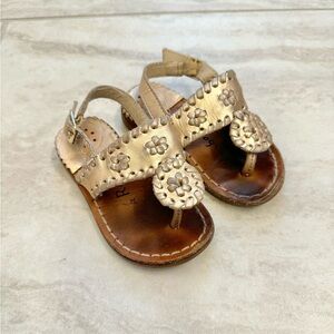 Jack Rogers gold size 5 toddler sandals